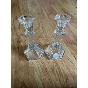 Fine crystal flaired candlesticks 2